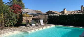 Cottage in Mas, private pool at the cottage, near Uzes