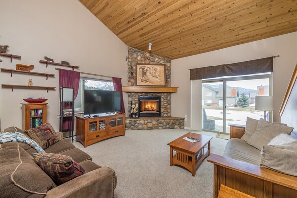 Taulutelevisio, takka