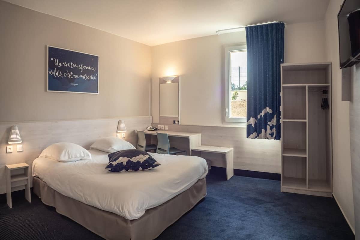 desk, blackout curtains, soundproofing, iron/ironing board