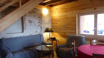 TV, fireplace, offices