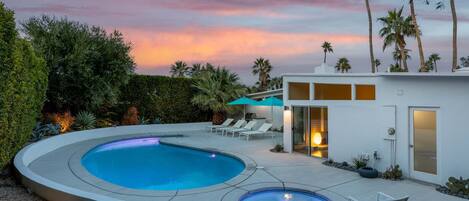 A heated pool