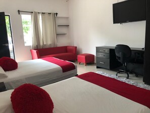 Appartement, 2 lits doubles, non-fumeurs | Décoration personnalisée, ameublement personnalisé, rideaux occultants