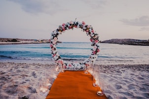 Outdoor wedding area