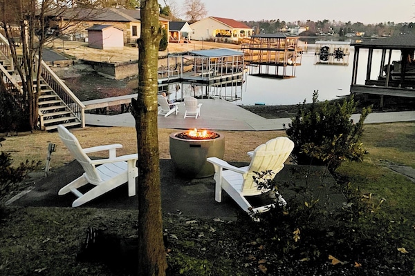 Shared Firepit and Swim Dock