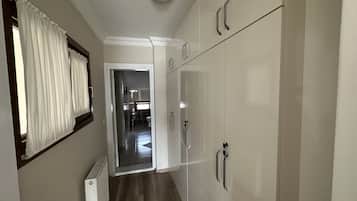 Family Double Room, Sea View | Desk, laptop workspace, soundproofing, iron/ironing board