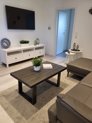 Smart TV, DVD player, books