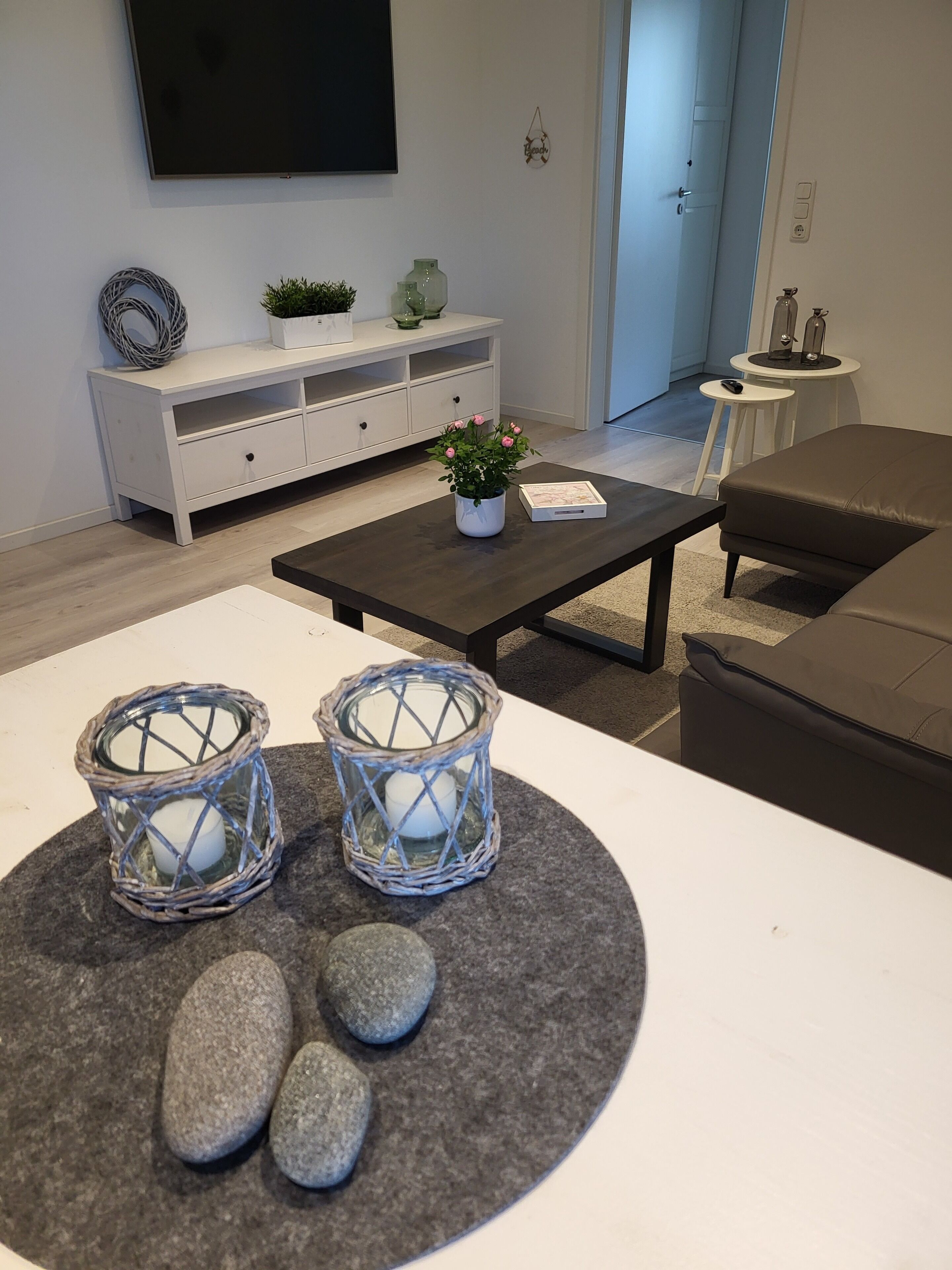 Smart-TV, DVD-spiller og bøker