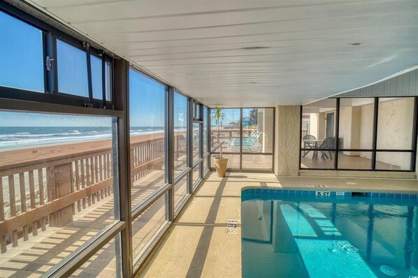 Indoor pool, a heated pool