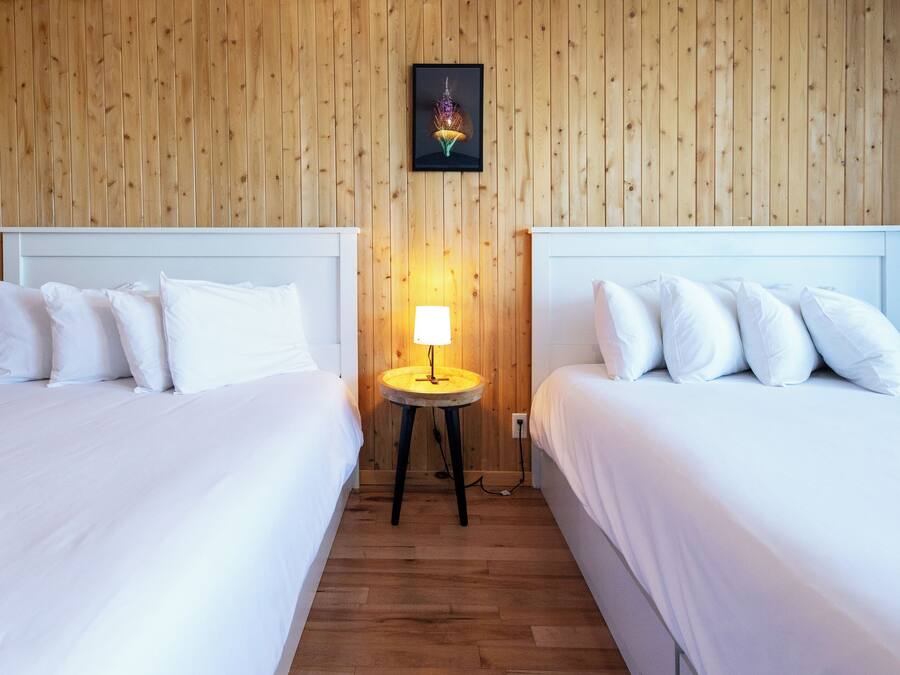 Hypo-allergenic bedding, blackout curtains, soundproofing, free WiFi