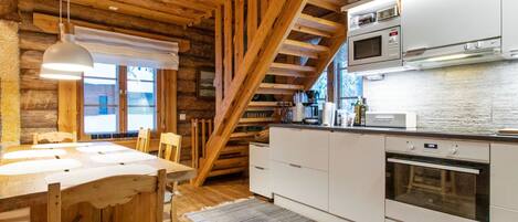 Fridge, microwave, dishwasher, toaster