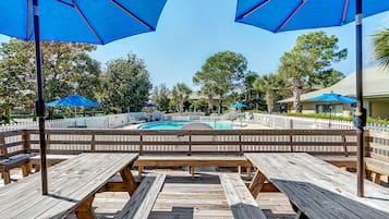 A heated pool