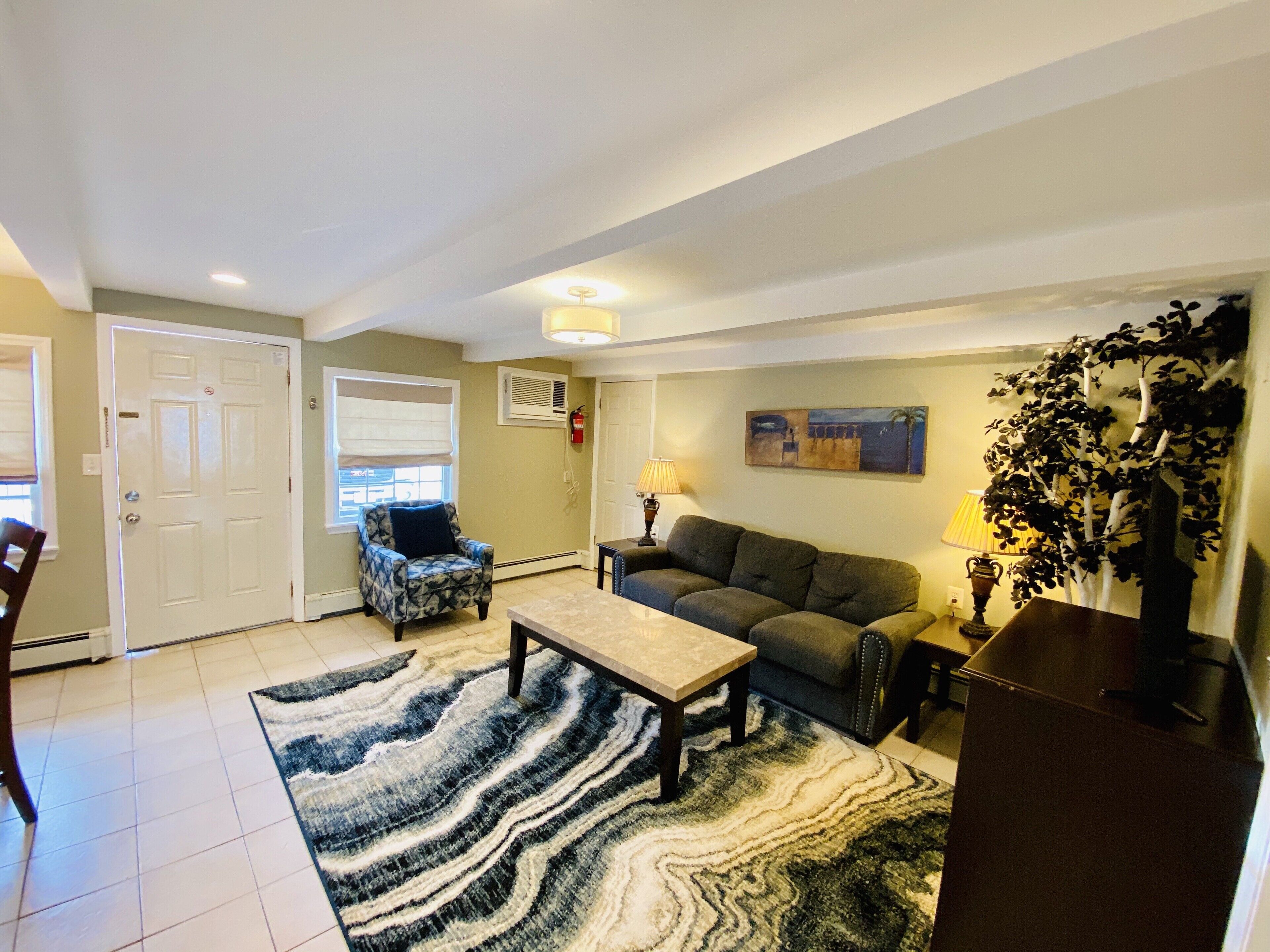 Spacious living room area