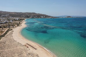 On the beach, beach bar - Golden Sand Naxos (Naxos)