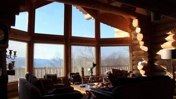 Televisión, chimenea, reproductor de DVD y futbolito