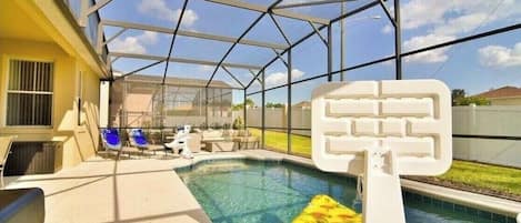 A heated pool