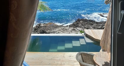 Magnificent one-bedroom apartment - 80m2, private pool Terrasse, deck on Océan