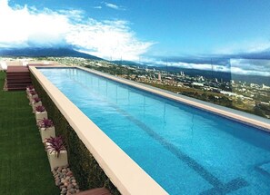 Outdoor pool, a heated pool