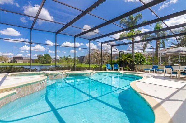 A heated pool