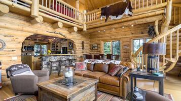 TV, fireplace, video games