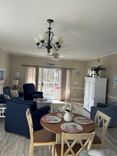Close enough to the beach but far enough from all of the noise! No pet fee!