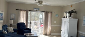 Close enough to the beach but far enough from all of the noise! No pet fee!