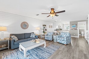 TV, books, video library