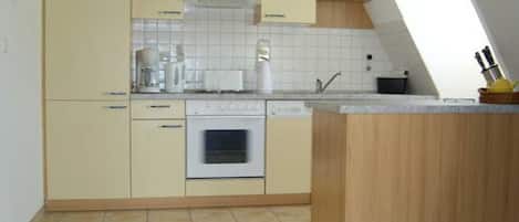 Fridge, oven, dishwasher, electric kettle