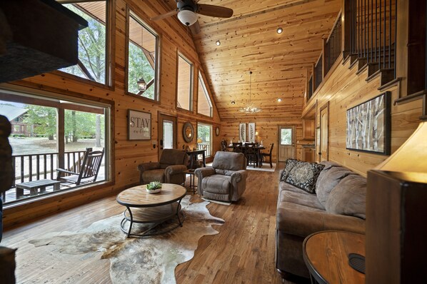 Fernseher, Kamin, DVD-Player