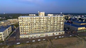 Guests can enjoy outdoor space from their room's balcony.