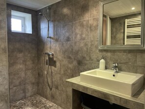Hair dryer, towels