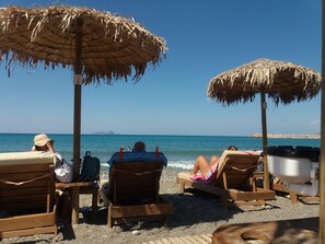 Vlak bij het strand