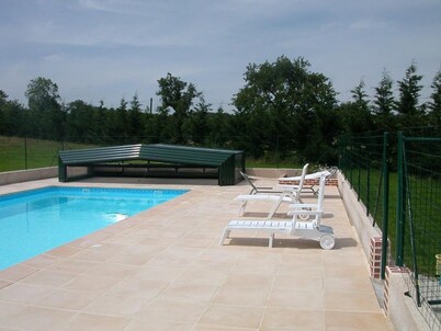 Spacious lodge with shared pool and large garden in Cressanges