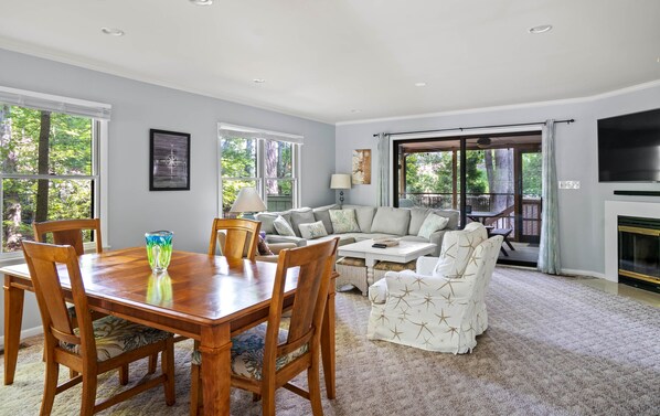 Smart TV, DVD player, books