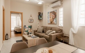 Apartment, 2 Bedrooms, Balcony | Living area | Smart TV, Netflix, books, MP3 dock - Monastiraki Urban Apartments (Athens)