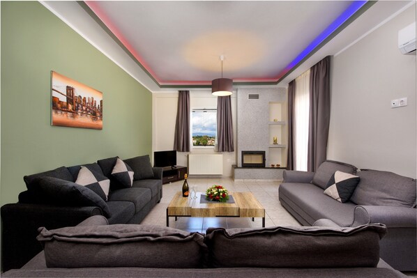 Apartment, 2 Bedrooms | Living area | LCD TV - Angelo Del' Arte Estate (Corfu)