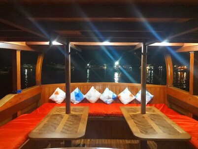 stay on pirate ship at komodo , Indonesia