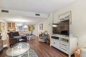 TV, DVD player - Ocean One 324 - Oceanside 3rd Floor Condo (Hilton Head Island)