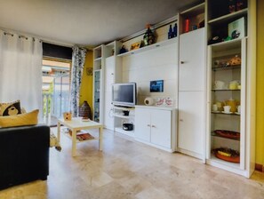 Televisión y reproductor de DVD 