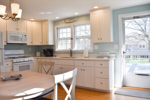 Fridge, microwave, oven, stovetop - Cozy three bedroom home with updated eat in kitchen (Dennis Port)