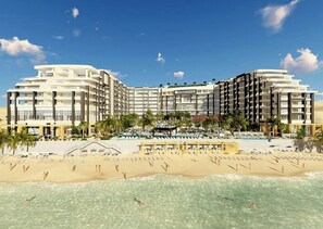 Ubicación a pie de playa, tumbonas y toallas de playa