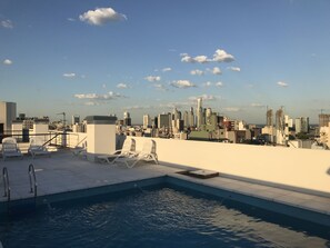 Pool - Stylish San Telmo apartment w/pool, gym & balcony—steps from iconic market! (San Telmo)