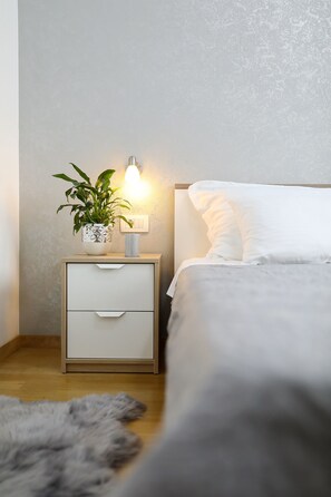 3 chambres, coffres-forts dans les chambres, fer et planche à repasser