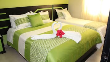 Down comforters, in-room safe, individually decorated, blackout drapes