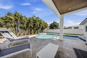 Outdoor pool, a heated pool