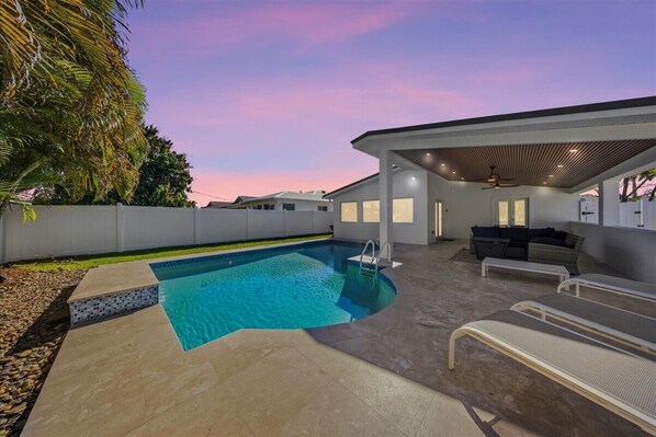 Outdoor pool, a heated pool