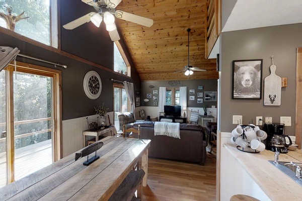 Smart TV, fireplace, video games