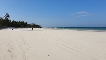 Plage à proximité, chaises longues, serviettes de plage