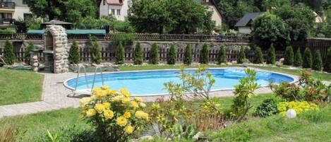 A heated pool