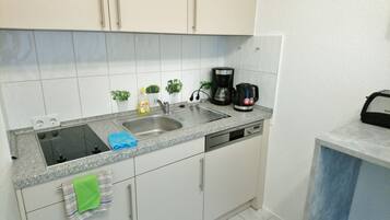 KĂŒhlschrank, Mikrowelle, Herdplatte, GeschirrspĂŒler