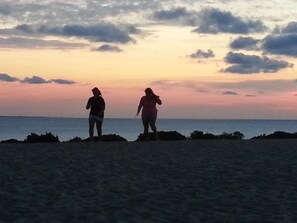 Vlak bij het strand